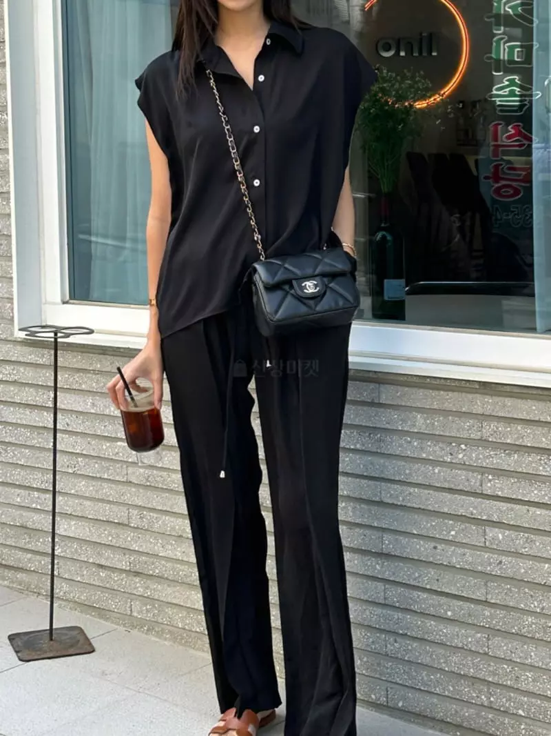 Pablored - Korean Women Fashion - #momslook - Mus Top Bottom Set - 5