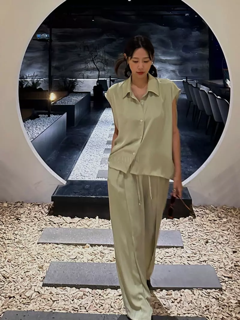 Pablored - Korean Women Fashion - #vintageinspired - Mus Top Bottom Set - 9