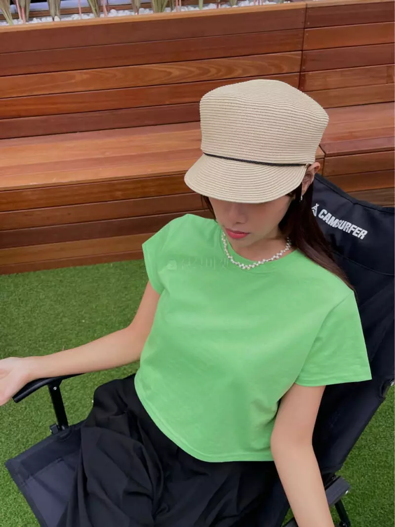 Pablored - Korean Women Fashion - #momslook - Len Crop Tee - 4