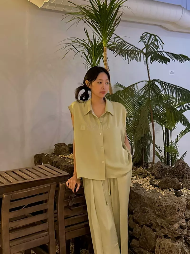 Pablored - Korean Women Fashion - #womensfashion - Mus Top Bottom Set - 8