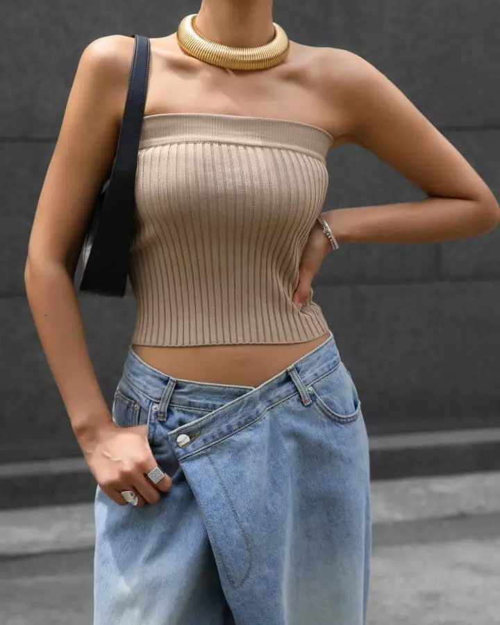 Paper Moon - Korean Women Fashion - #momslook - Rib Tube Sleeveless - 9