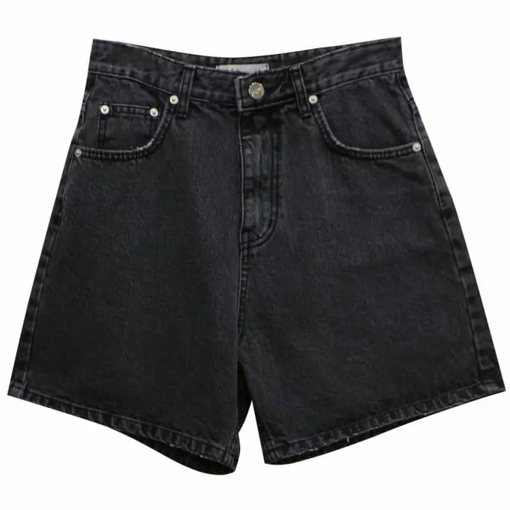Paper Moon - Korean Women Fashion - #momslook - Washed Denim Shorts - 3