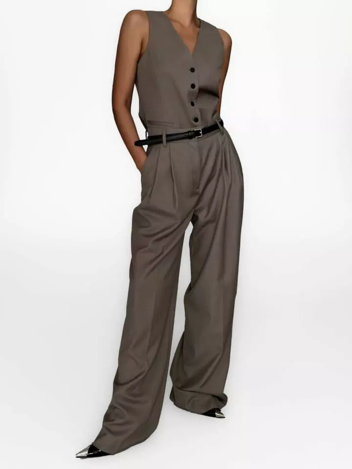 Paper Moon - Korean Women Fashion - #momslook - Fabric Pants - 5