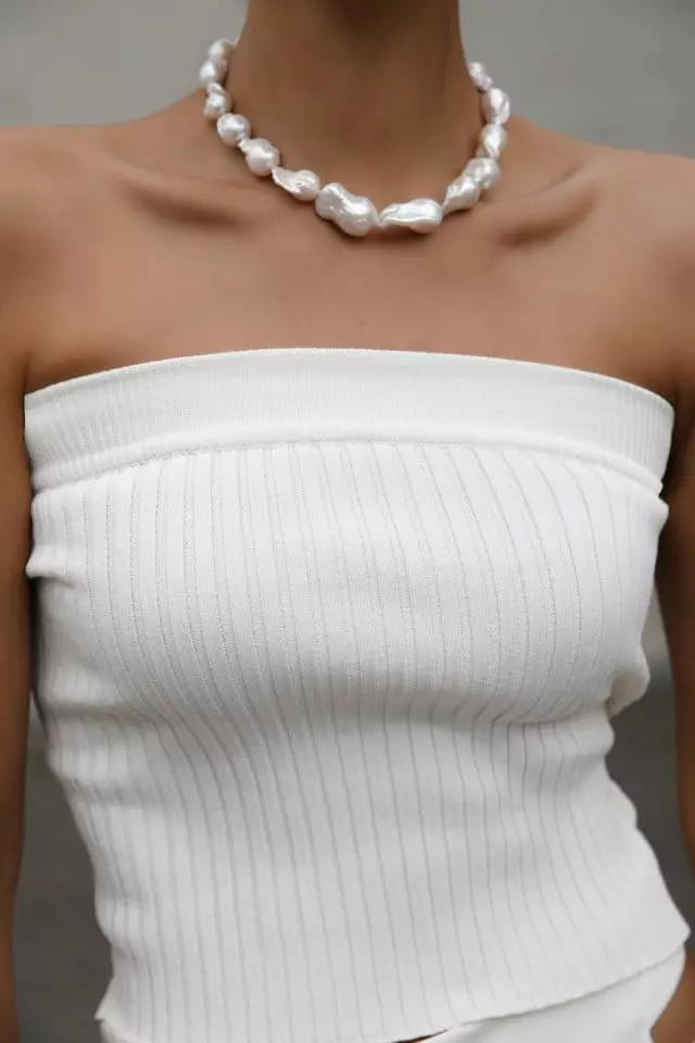 Paper Moon - Korean Women Fashion - #pursuepretty - Rib Tube Sleeveless - 4