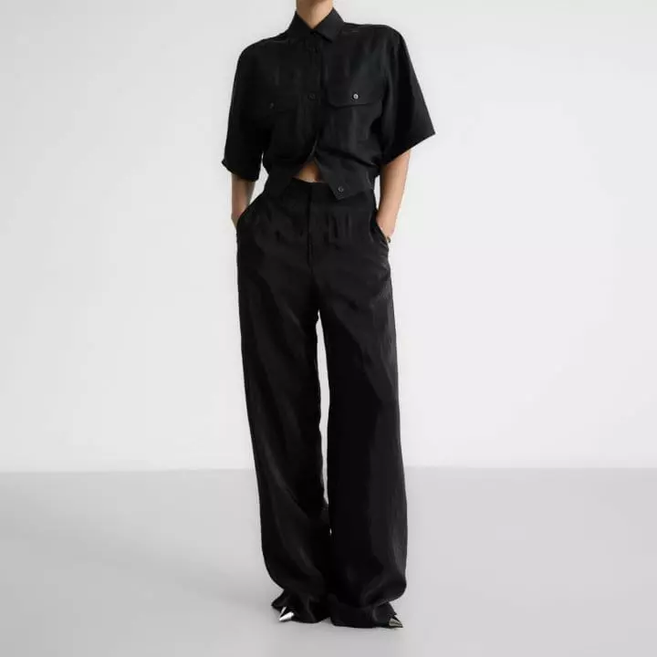 Paper Moon - Korean Women Fashion - #thatsdarling - Matalic Pants - 3
