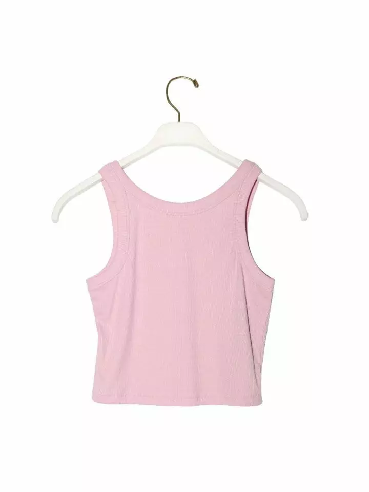 Paper Moon - Korean Women Fashion - #vintageinspired - Rib Sleeveless - 2