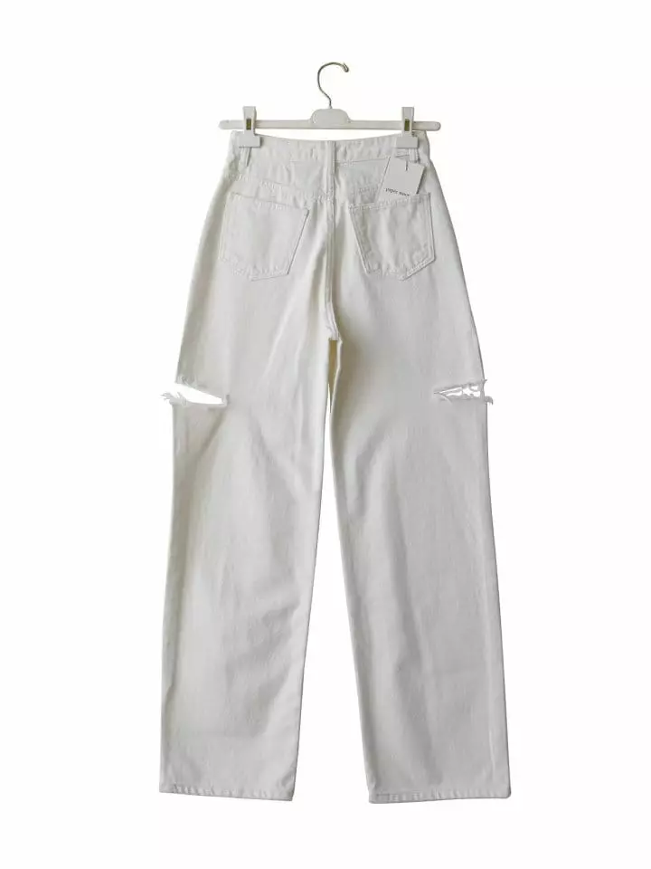 Paper Moon - Korean Women Fashion - #vintageinspired - Cut Out Jeans - 6