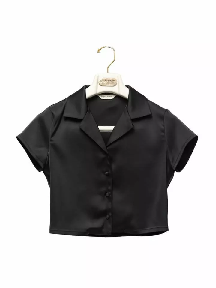 Paper Moon - Korean Women Fashion - #vintageinspired - Mini Crop Blouse - 4