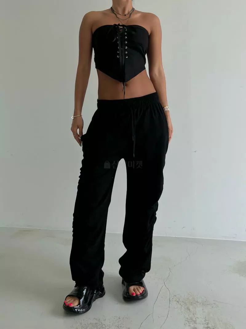 Project Wave - Korean Women Fashion - #momslook - Moni Shirring Pants - 8