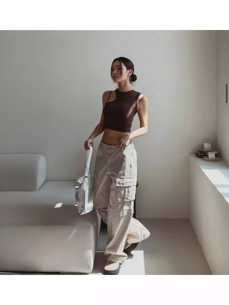 Project Wave - Korean Women Fashion - #vintagekidsstyle - Color Cargo Pants - 5