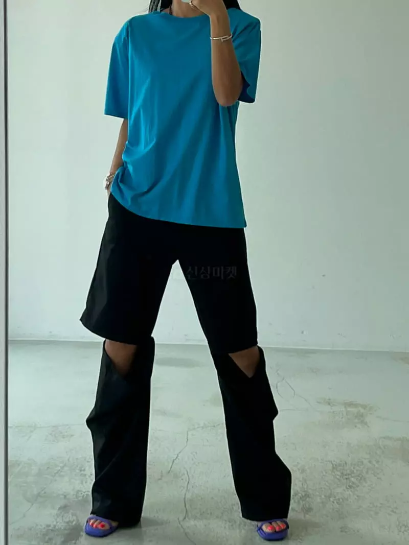 Project Wave - Korean Women Fashion - #womensfashion - Pad Short Sleeves Tee - 3
