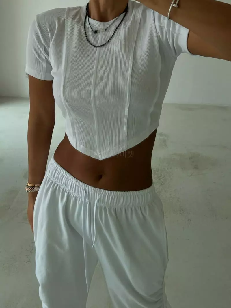 Project Wave - Korean Women Fashion - #momslook - Cutting Tee - 4