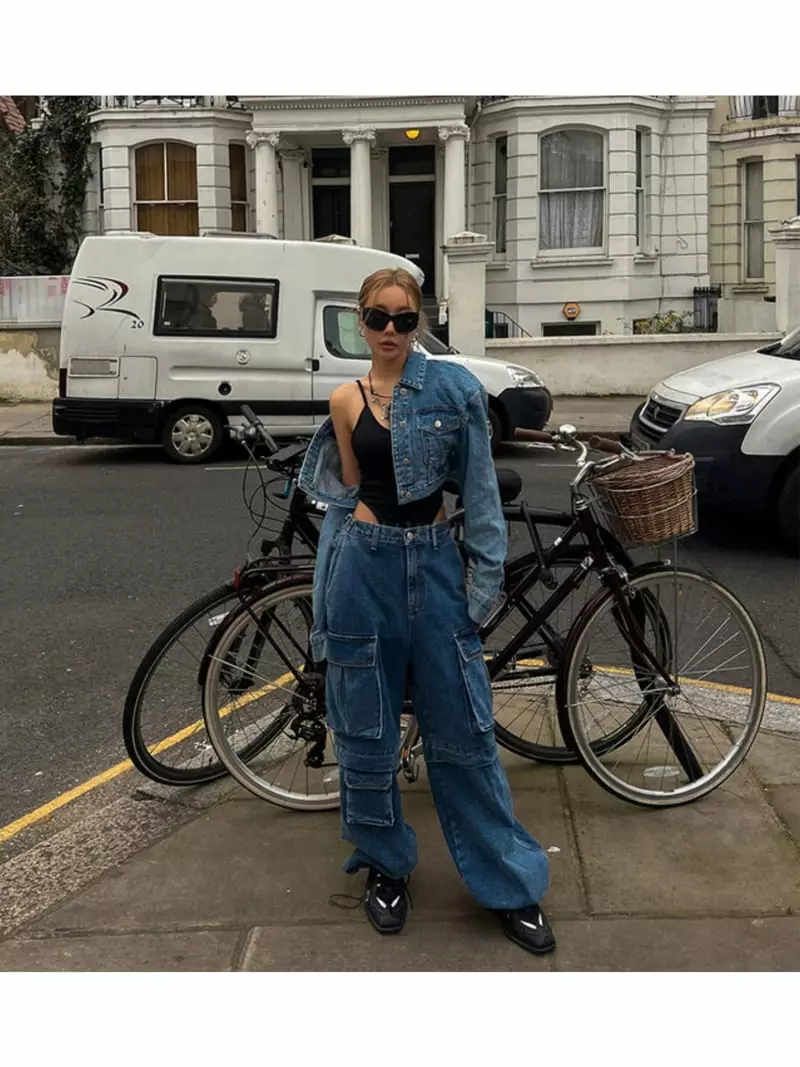 Project Wave - Korean Women Fashion - #momslook - Multi Pocket Jeans - 4