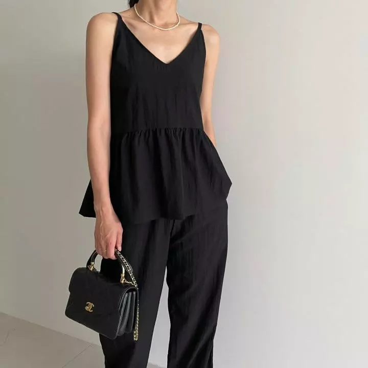 Ripple - Korean Women Fashion - #romanticstyle - Nua Top Botom Set - 5