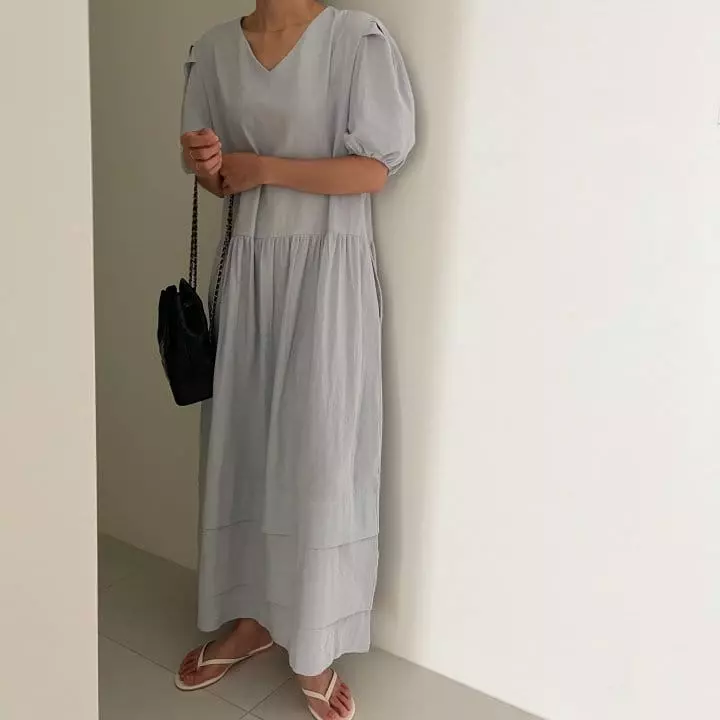 Ripple - Korean Women Fashion - #romanticstyle - Sandy One-piece