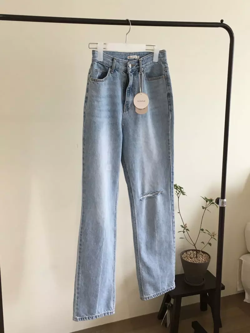 Sea Sand Salt - Korean Women Fashion - #momslook - Cal Straight Jeans - 10
