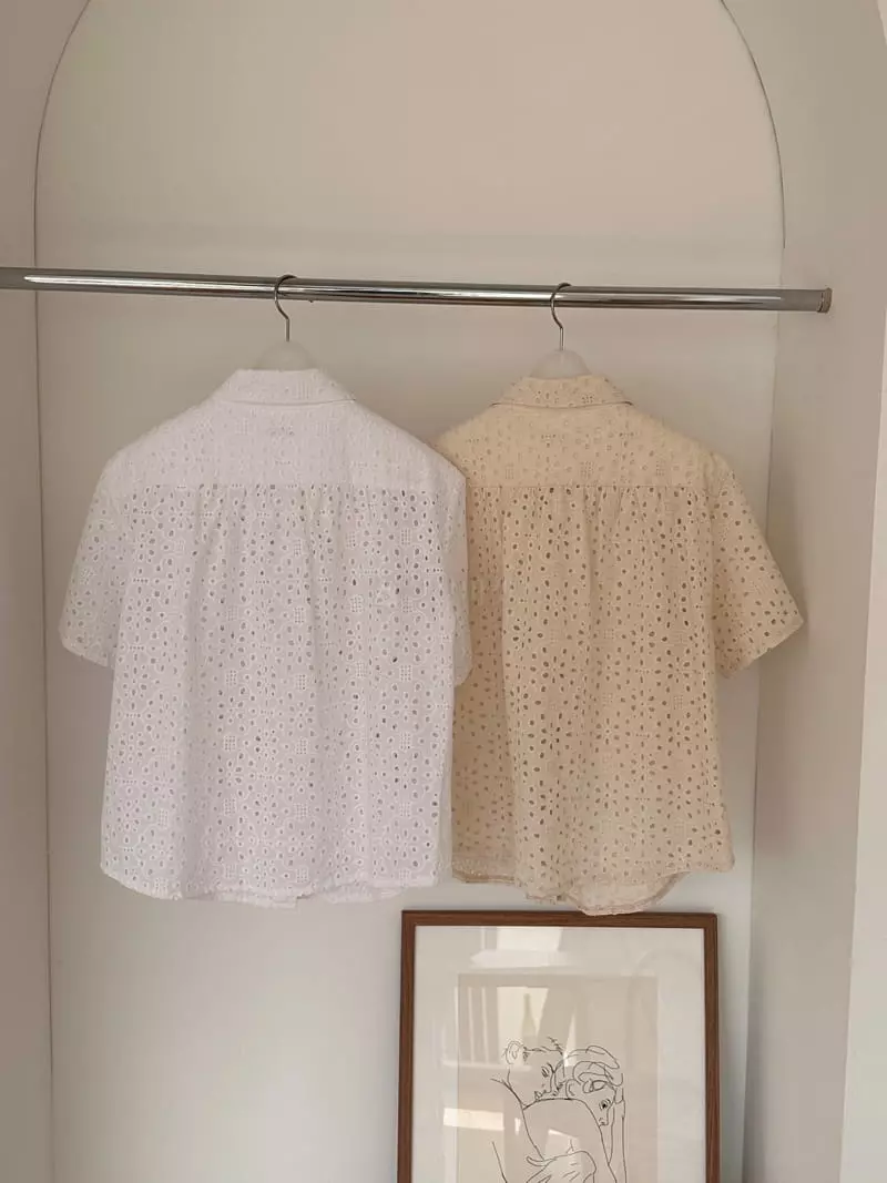 Sea Sand Salt - Korean Women Fashion - #momslook - Madeline Lace Shirt - 8