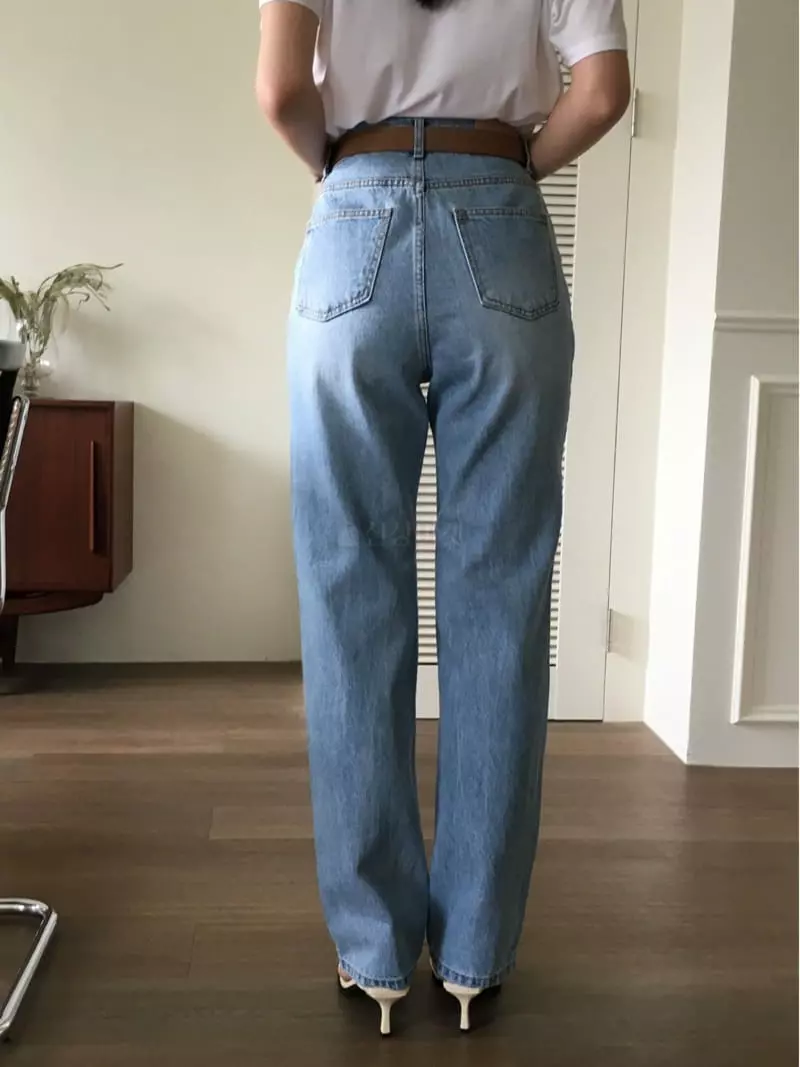 Sea Sand Salt - Korean Women Fashion - #vintageinspired - Cal Straight Jeans - 12