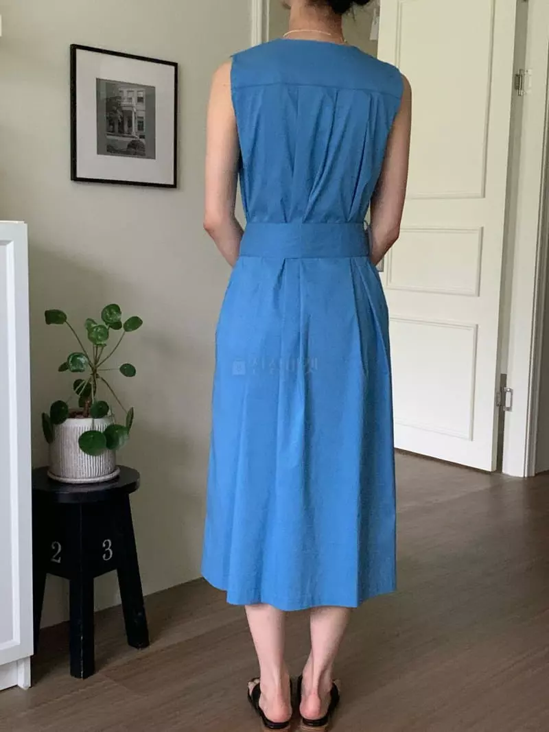 Sea Sand Salt - Korean Women Fashion - #vintageinspired - Mas Best Long One-piece - 5