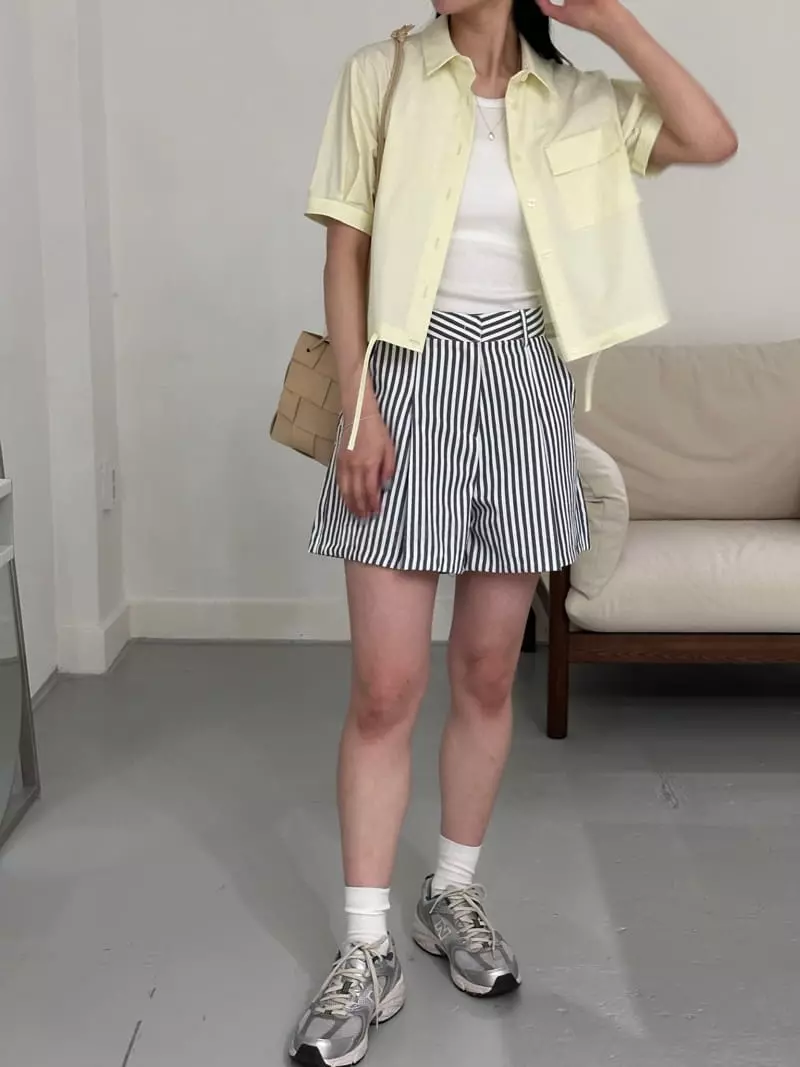 Sea Sand Salt - Korean Women Fashion - #womensfashion - Marine Stripes Shorts - 5
