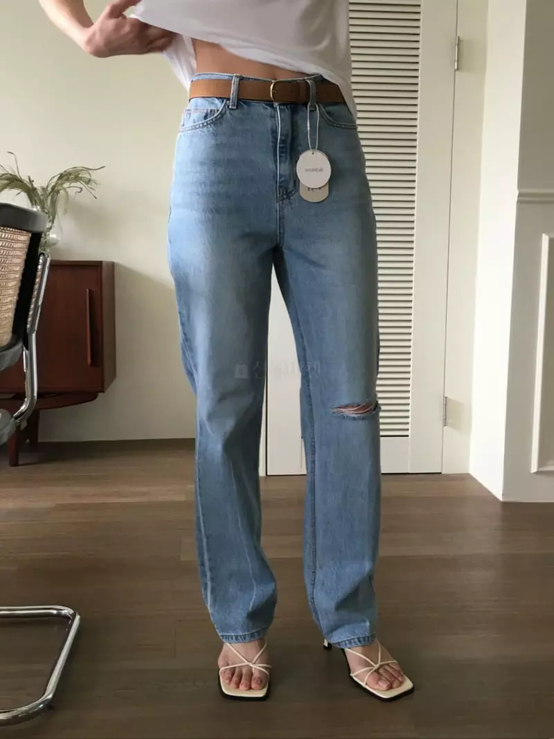 Sea Sand Salt - Korean Women Fashion - #womensfashion - Cal Straight Jeans - 11