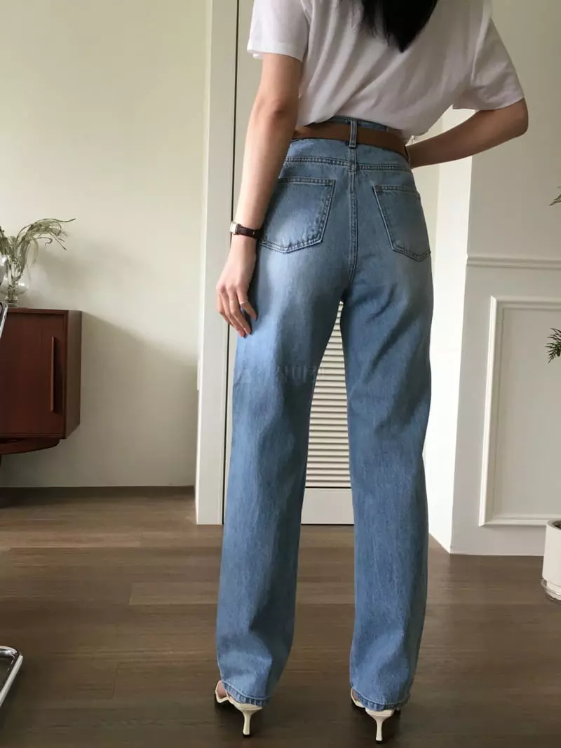 Sea Sand Salt - Korean Women Fashion - #womensfashion - Cal Straight Jeans - 3