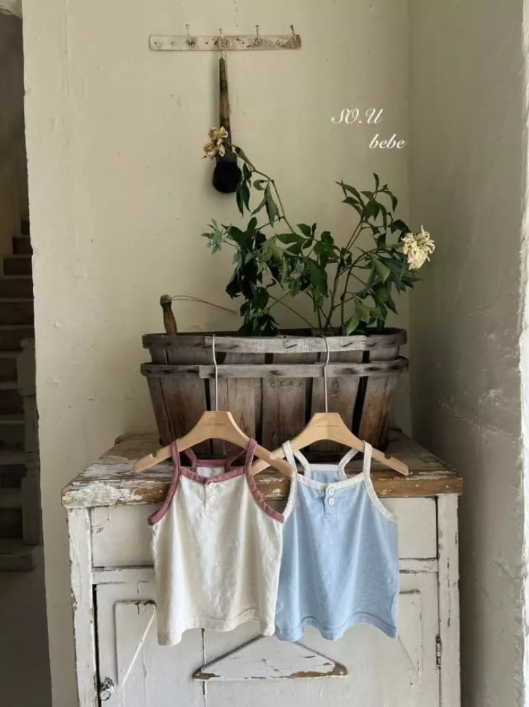 So U - Korean Baby Fashion - #babyboutique - Bebe Piping Sleeveless - 12