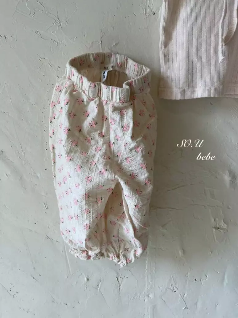 So U - Korean Baby Fashion - #babyclothing - Flower Pants - 4
