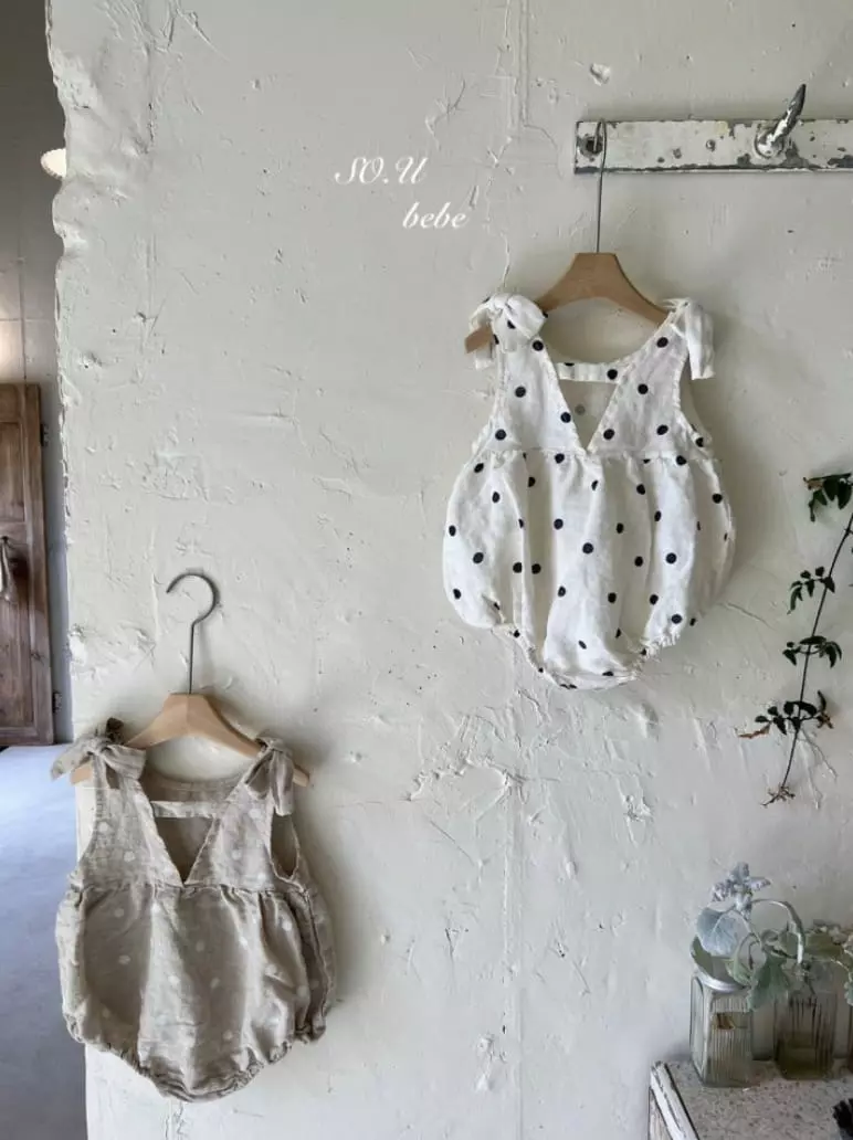 So U - Korean Baby Fashion - #babyfever - Dor Ribbon Bodysuit - 10