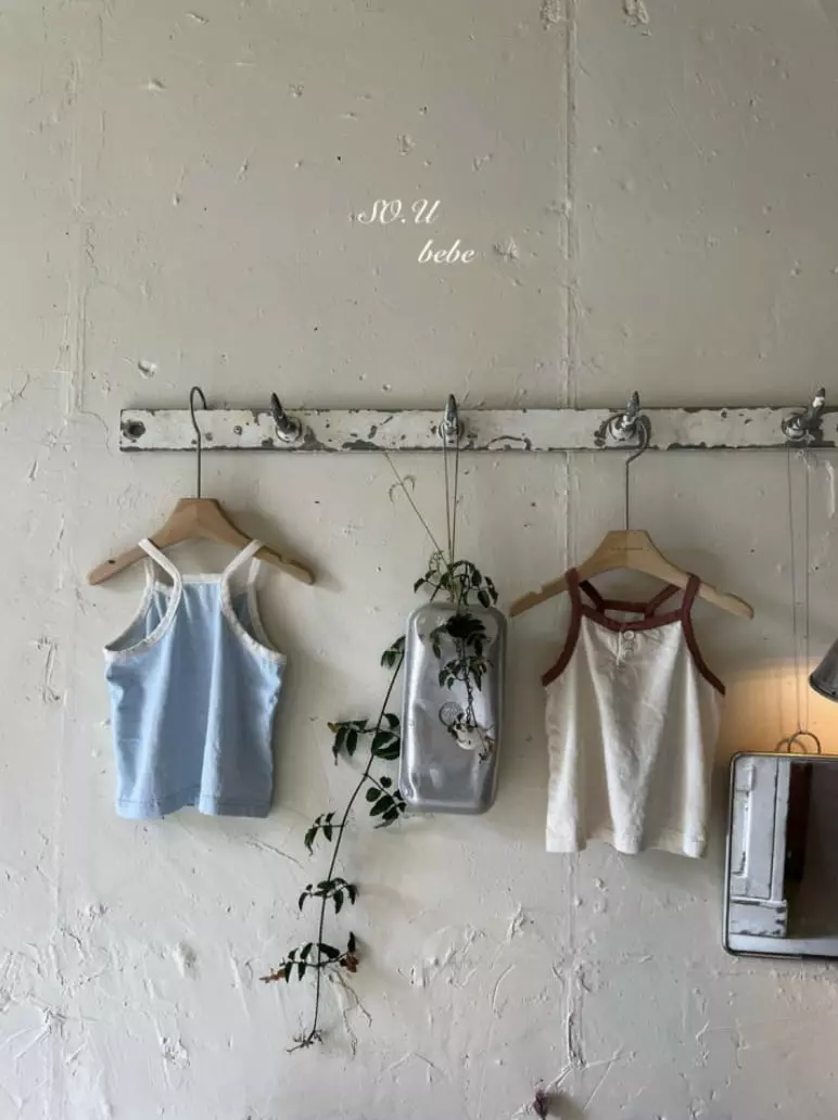 So U - Korean Baby Fashion - #babyfever - Bebe Piping Sleeveless