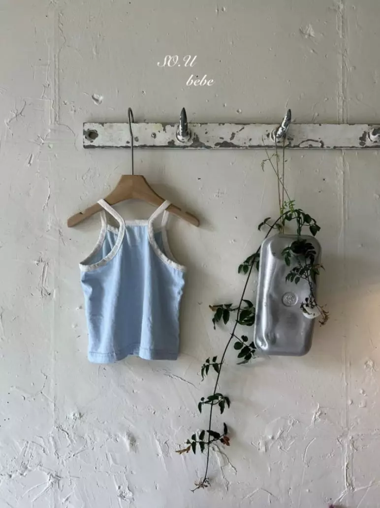 So U - Korean Baby Fashion - #babylifestyle - Bebe Piping Sleeveless - 3