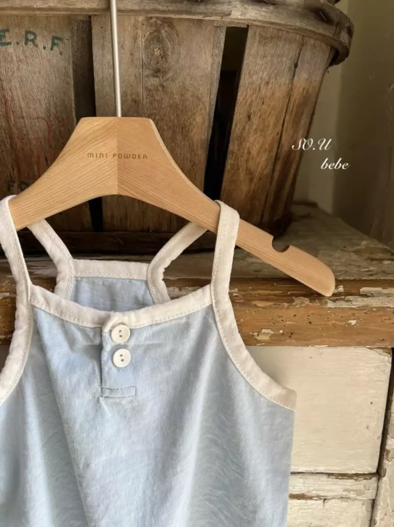 So U - Korean Baby Fashion - #babyootd - Bebe Piping Sleeveless - 5