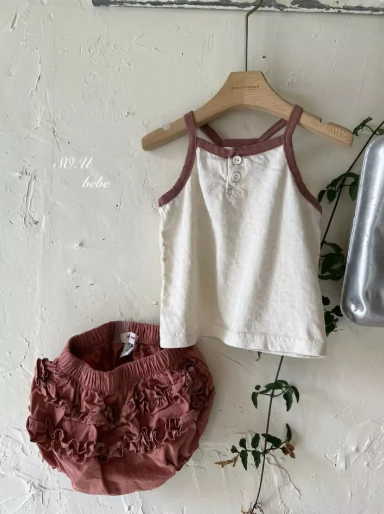 So U - Korean Baby Fashion - #babyoutfit - Bebe Piping Sleeveless - 7