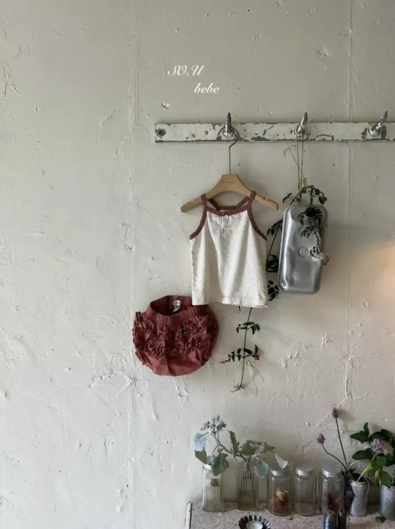 So U - Korean Baby Fashion - #onlinebabyshop - Bebe Piping Sleeveless - 10
