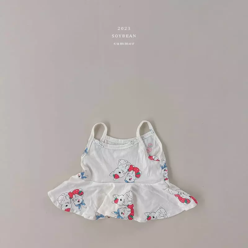 Soybean - Korean Children Fashion - #stylishchildhood - Rabbit Bustier Top Bottom Set - 4