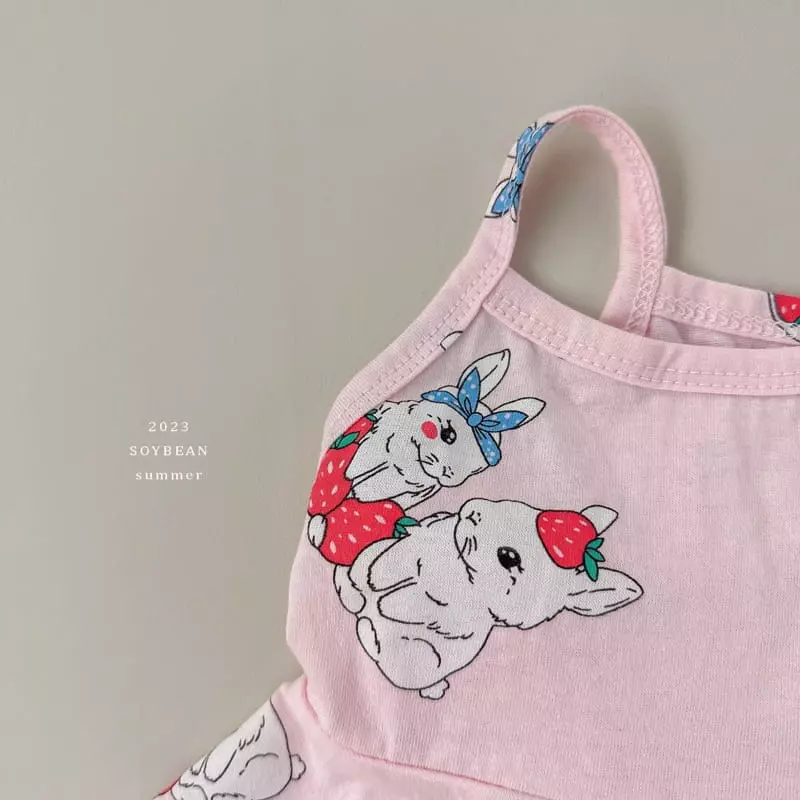 Soybean - Korean Children Fashion - #designkidswear - Rabbit Bustier Top Bottom Set - 6