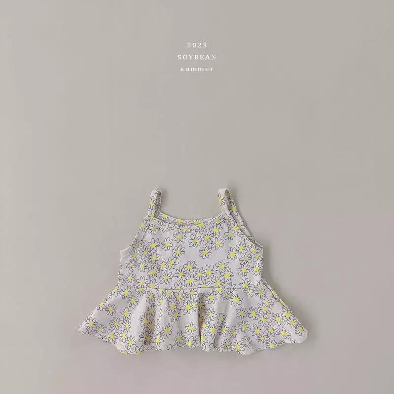 Soybean - Korean Children Fashion - #kidzfashiontrend - Flower Bustier Top Bottom Set - 10