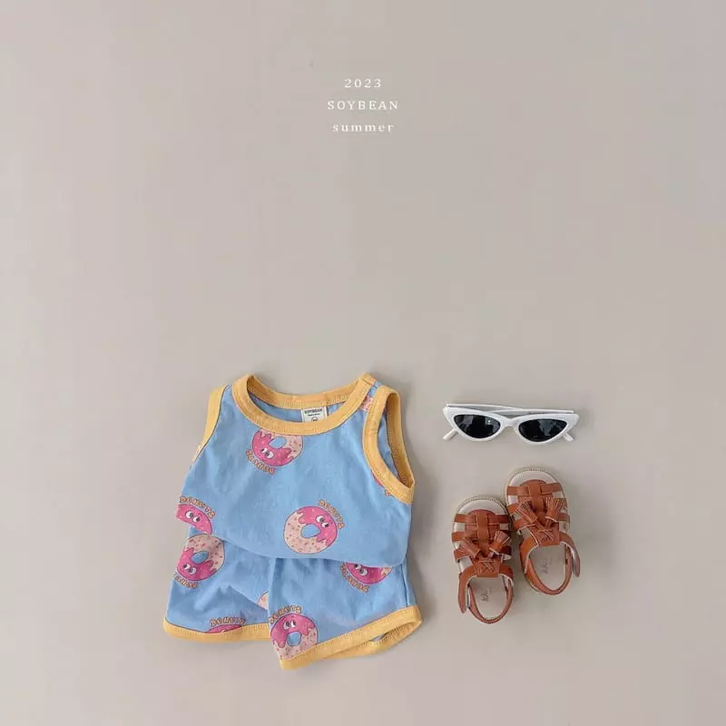 Soybean - Korean Children Fashion - #prettylittlegirls - Donit Top Bottom SET