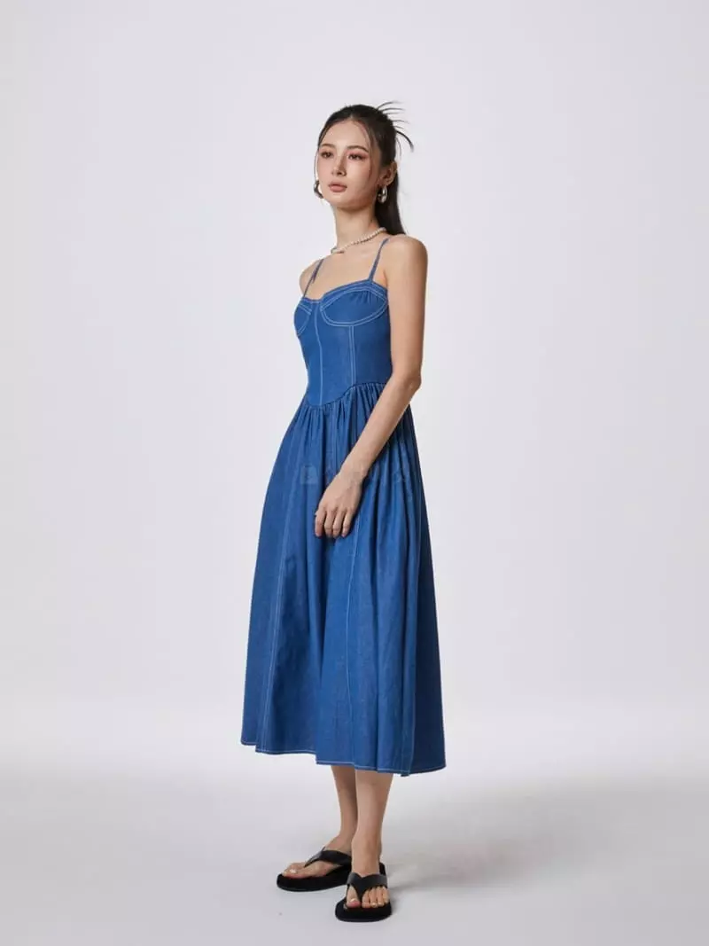 Stage - Korean Women Fashion - #momslook - Jijel Denim One-piece - 7