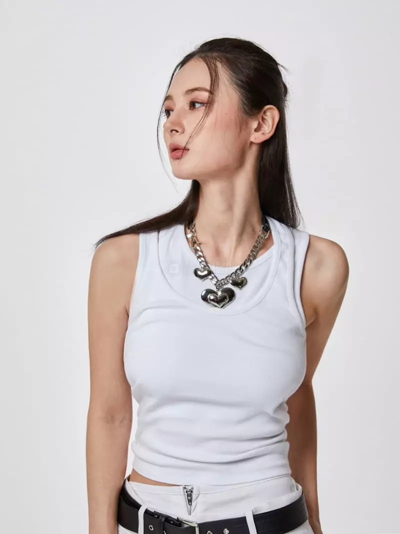 Stage - Korean Women Fashion - #thelittlethings - Double Rib Sleeveless - 4