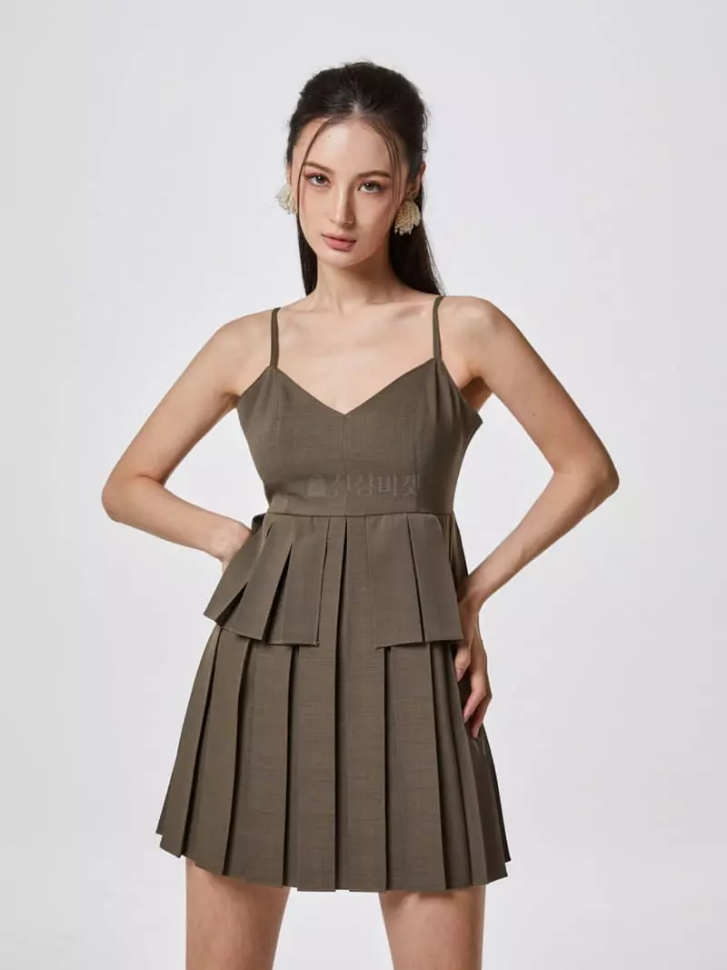 Stage - Korean Women Fashion - #thatsdarling - Clo Wrinkle One-piece - 6