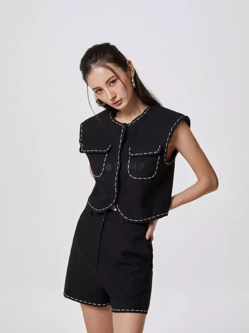 Stage - Korean Women Fashion - #womensfashion - Linen Hoshi Vest - 3
