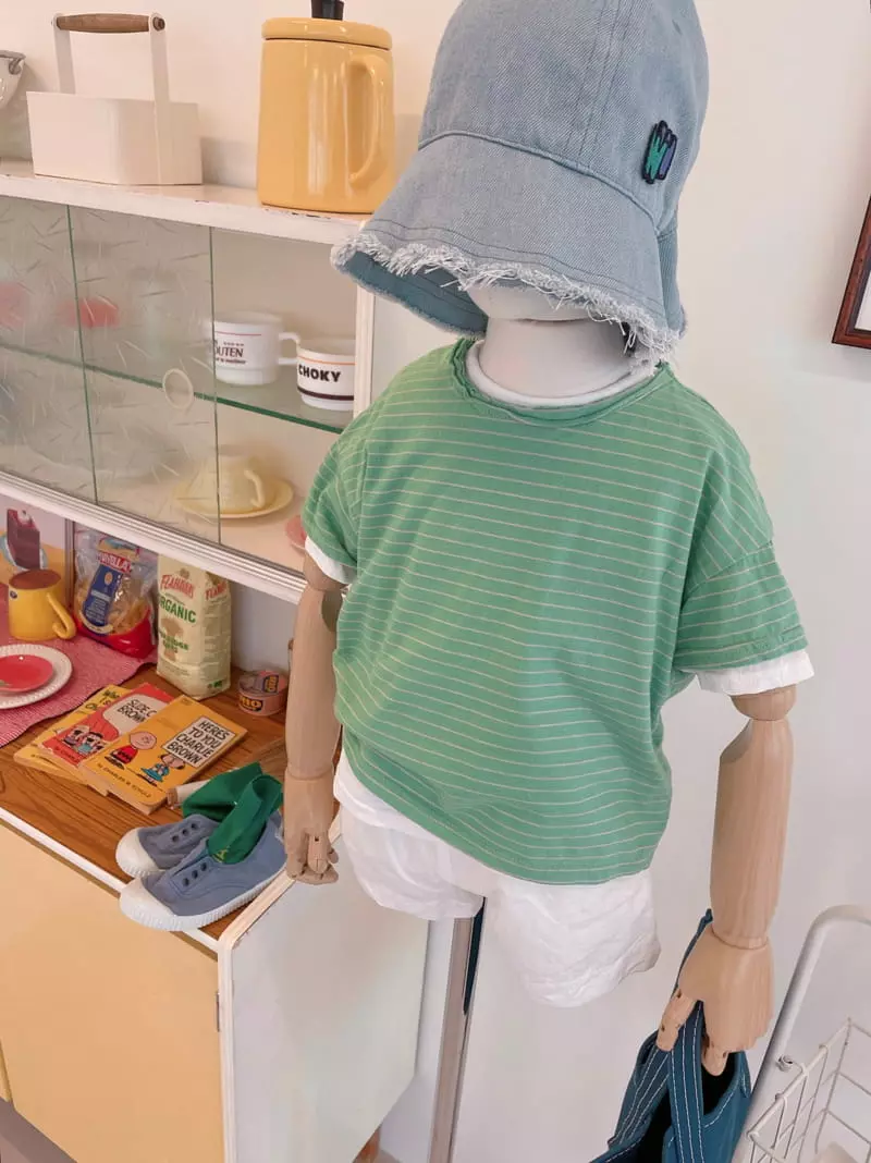 Studio M - Korean Children Fashion - #todddlerfashion - Sugar Stripes Tee - 8