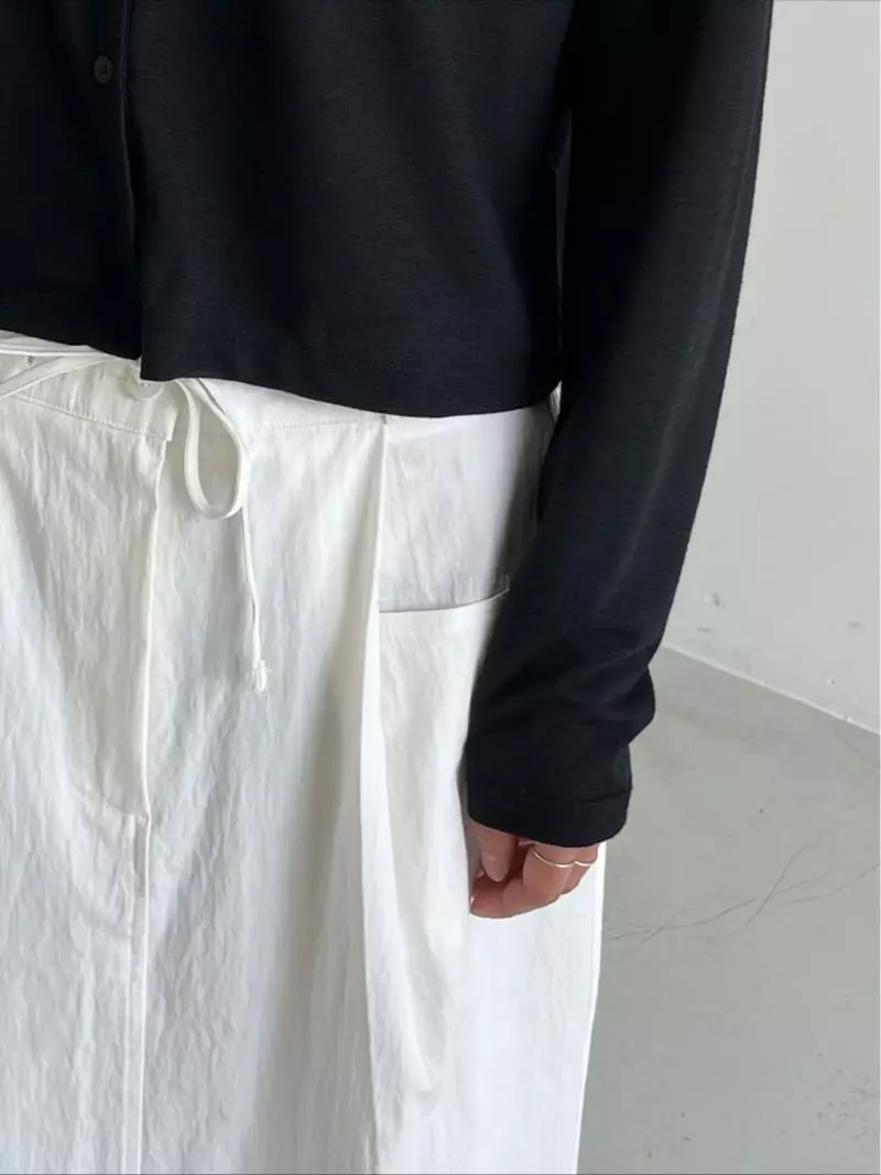 Taupe - Korean Women Fashion - #momslook - Pintuck Skirt - 7