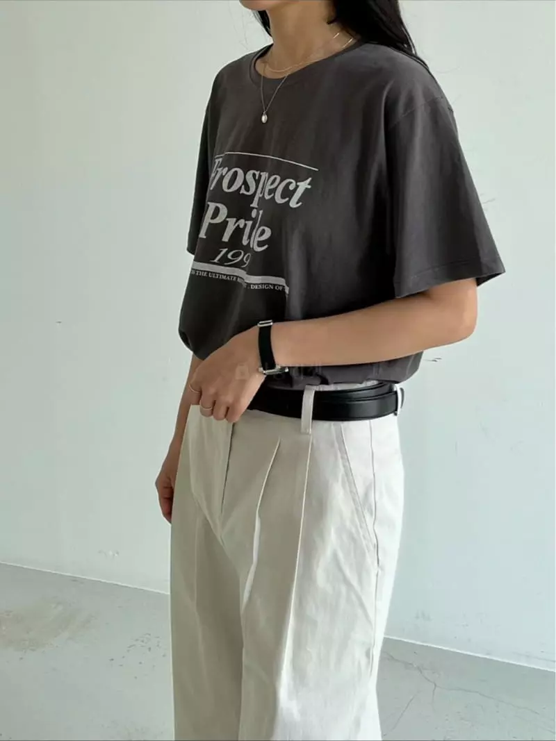 Taupe - Korean Women Fashion - #momslook - Prade Tee - 12