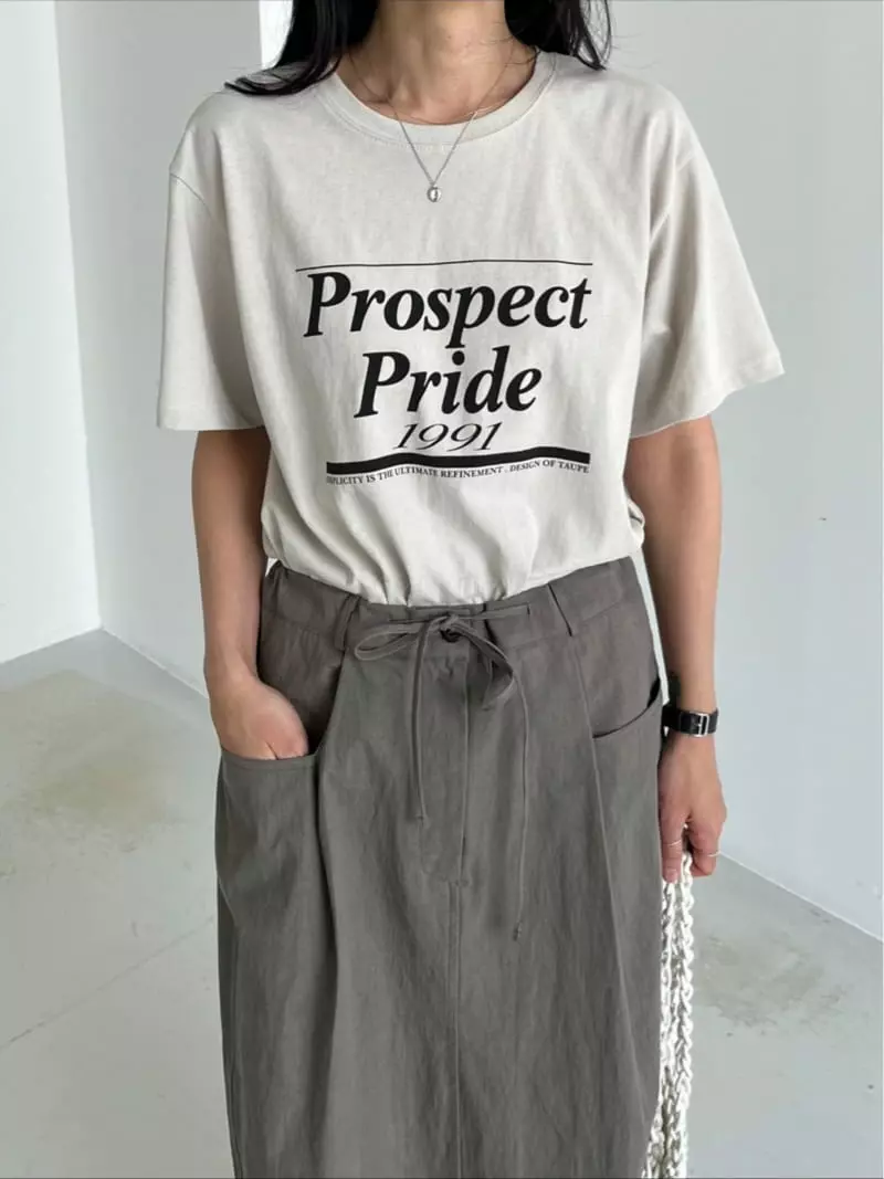 Taupe - Korean Women Fashion - #momslook - Prade Tee - 6