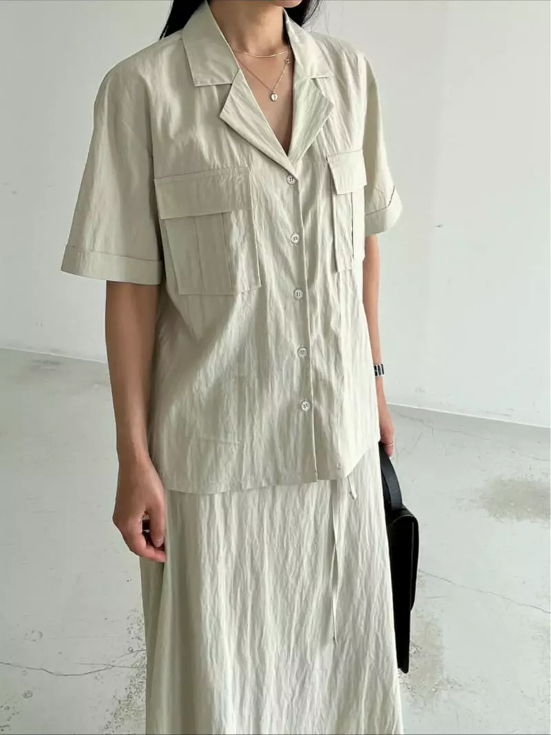Taupe - Korean Women Fashion - #momslook - Jade Shirt - 2