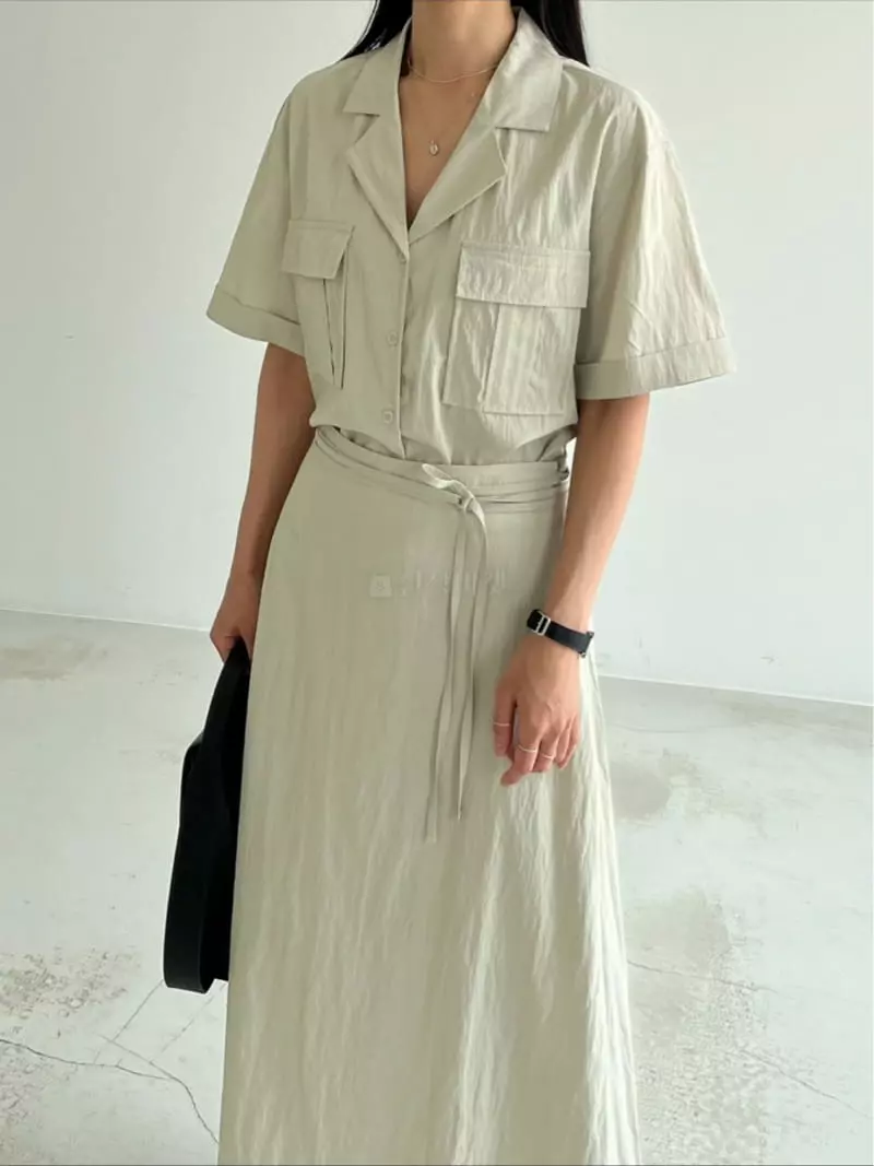 Taupe - Korean Women Fashion - #womensfashion - Jade Shirt - 4