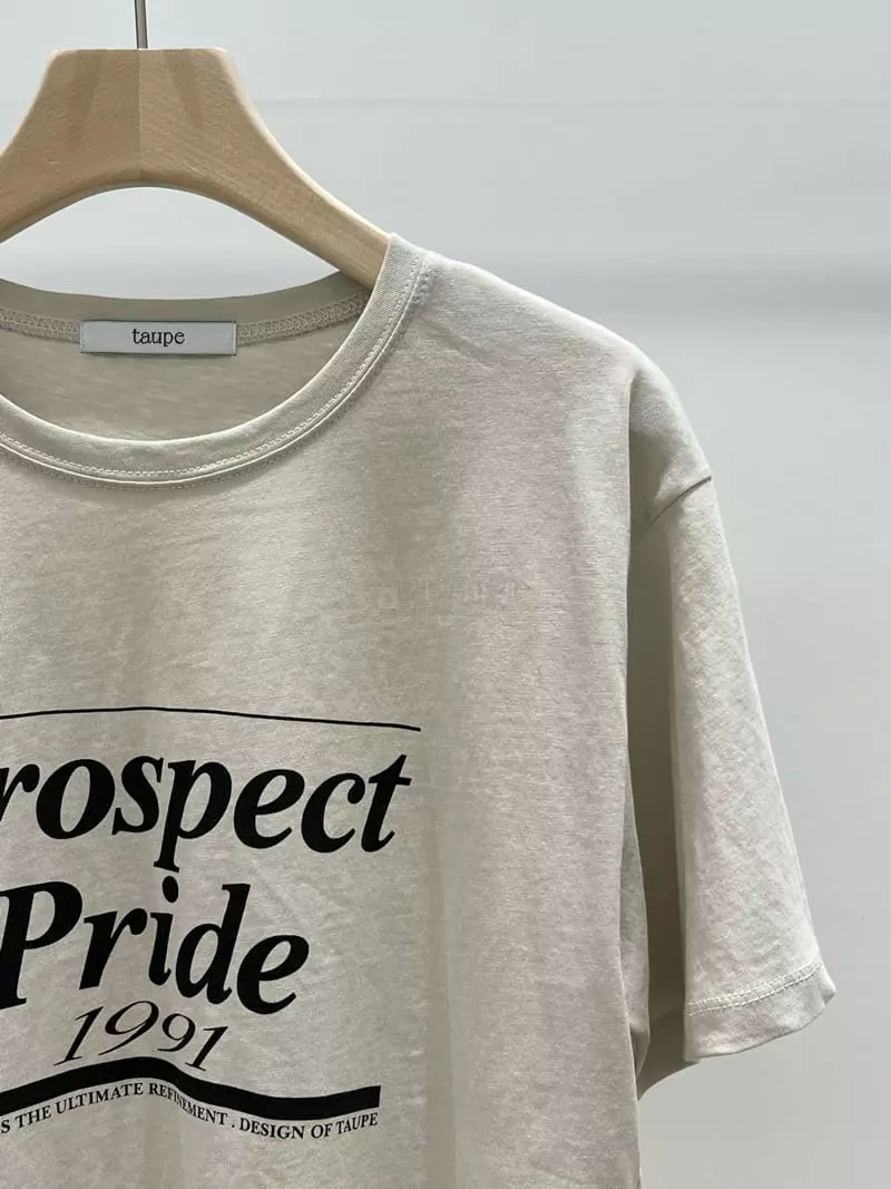 Taupe - Korean Women Fashion - #thatsdarling - Prade Tee - 2