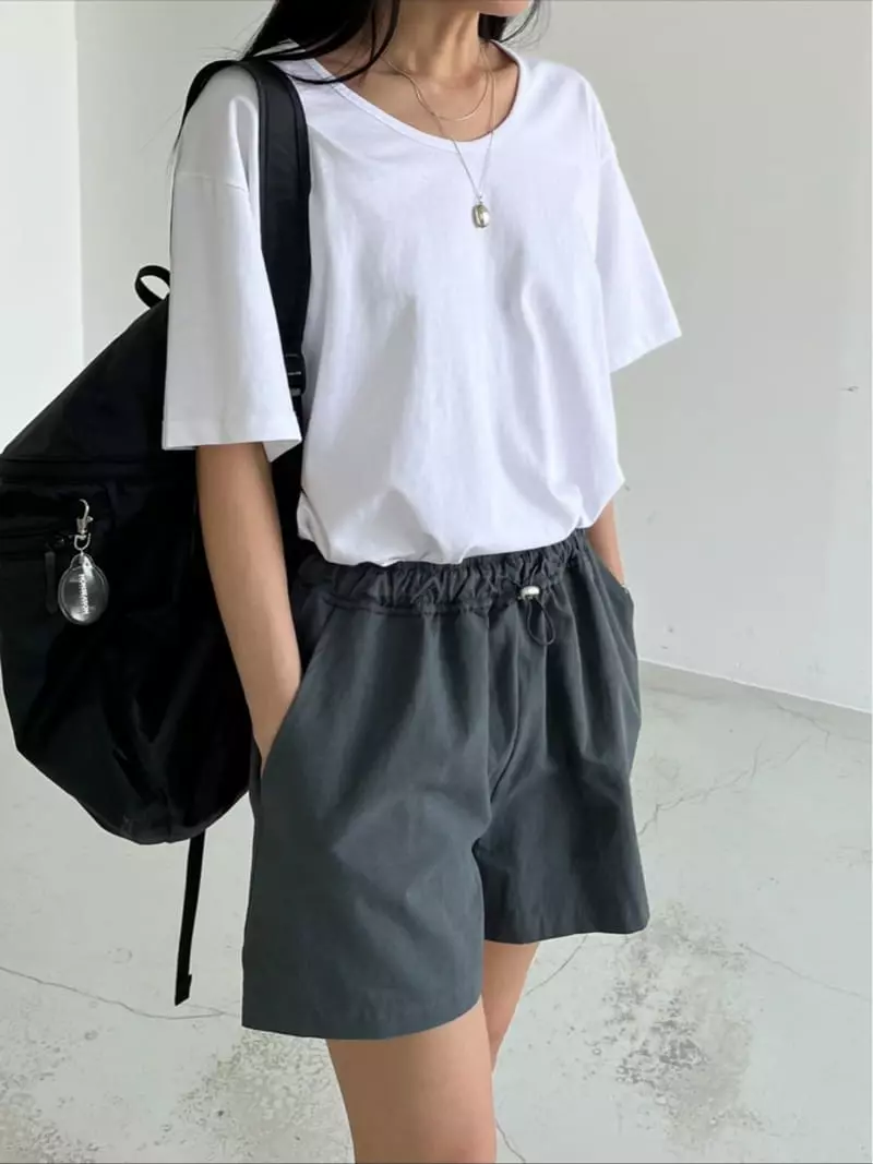Taupe - Korean Women Fashion - #thatsdarling - Slit Shorts